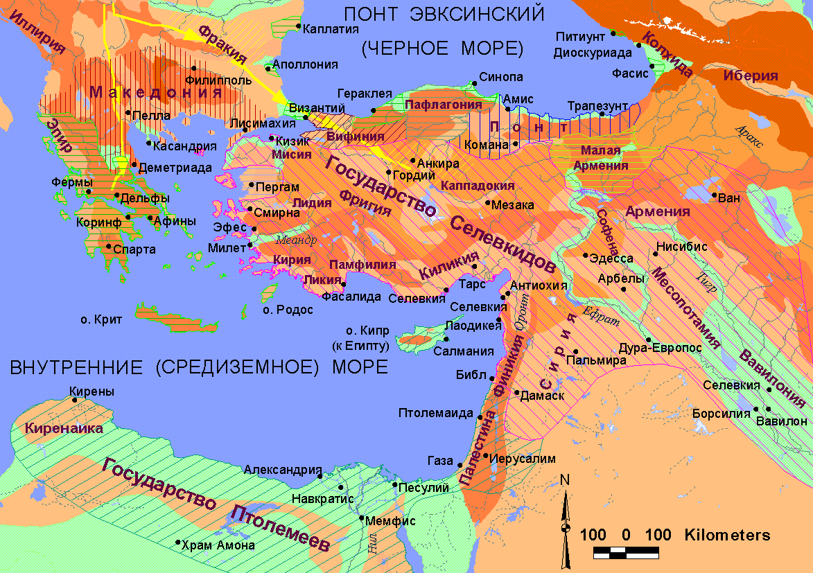 Карта 4. Элинистические государства