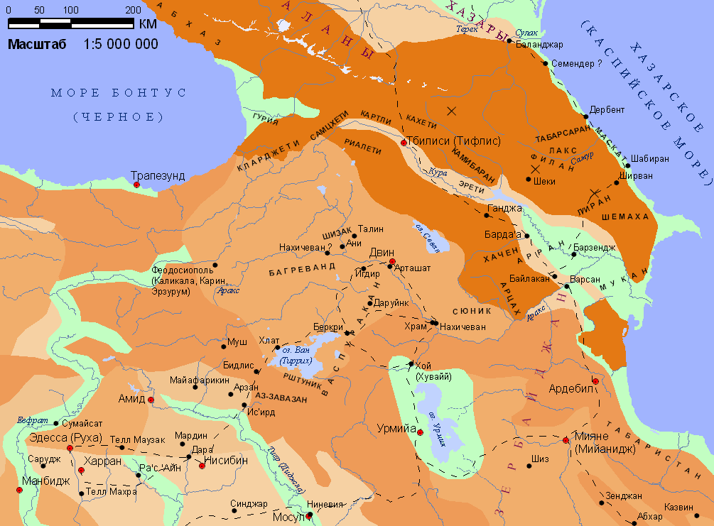 Закавказье в середине VII в. (74,4 Kbytes)