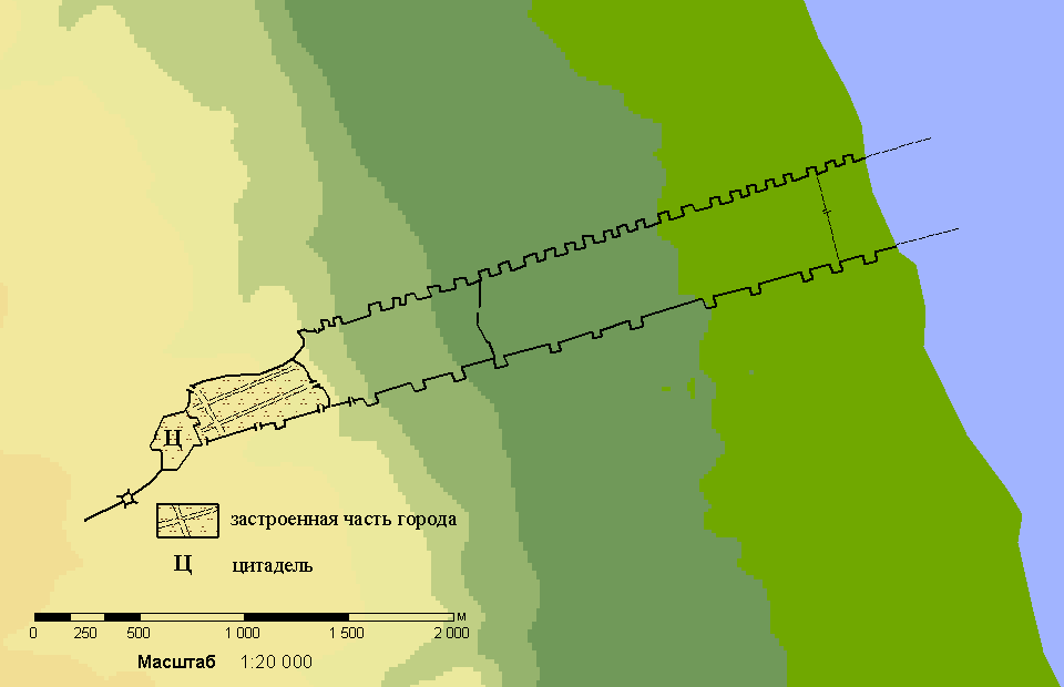 План Дербента VI-VII вв. (17,4 Kbytes)